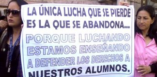 educadores protestan una vez más por mejores condiciones salariales