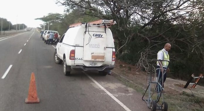 Corte de luz y de fibra óptica