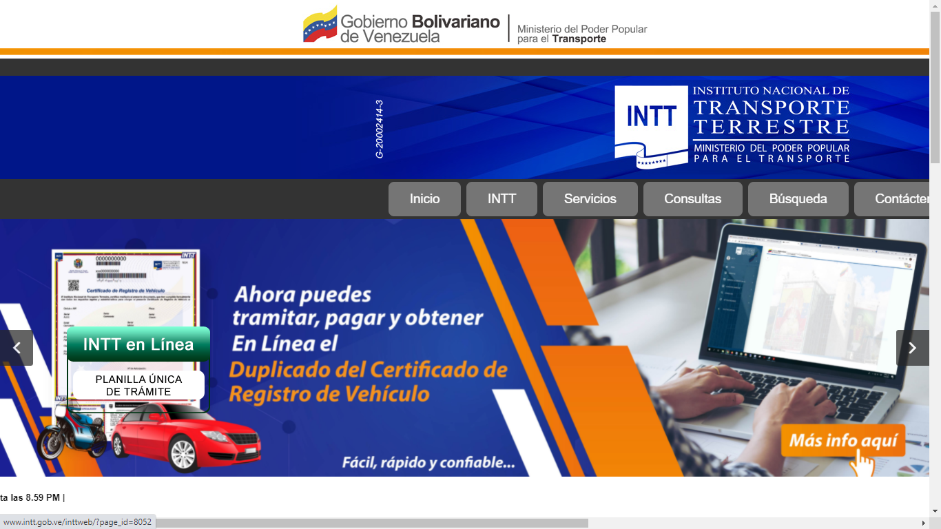 Desde este #1Nov: Todos los trámites del INTT deberán ser cancelados en línea NOTIGUARO Usuarios pueden cancelar en línea trámites y servicios del INTT - Radio Fe y Alegría Noticias