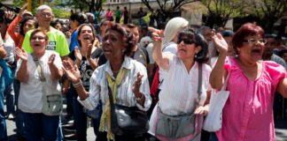 pensionados y jubilados protesta en caracas