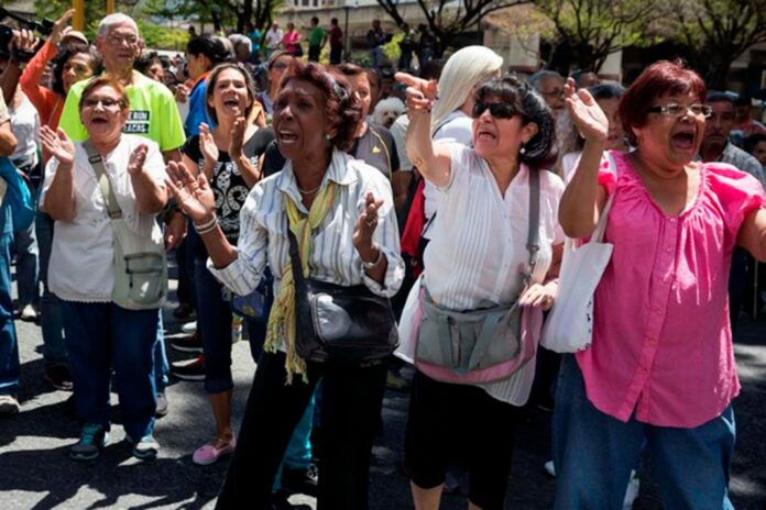 pensionados y jubilados protesta en caracas