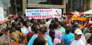 protesta docentes venezolanos - trabajadores - sector educativo