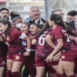 Las chamas sub20 celebran los goles