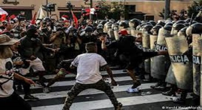 Protesta en Perú