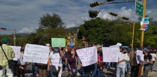 Protesta de trabajadores de Cantv