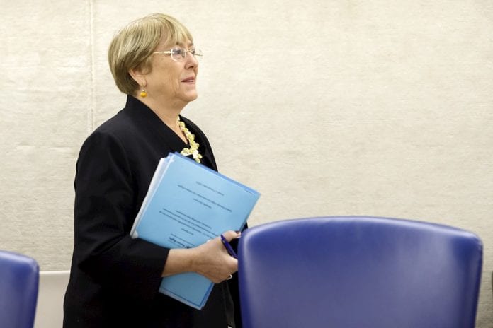 Michelle Bachelet, alta comisionada para los derechos huamanos