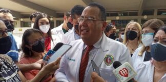 Juan Carlos Velázquez, presidente encargado del Colegio de Médicos del Zulia