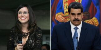 Carla Angola y Nicolás Maduro