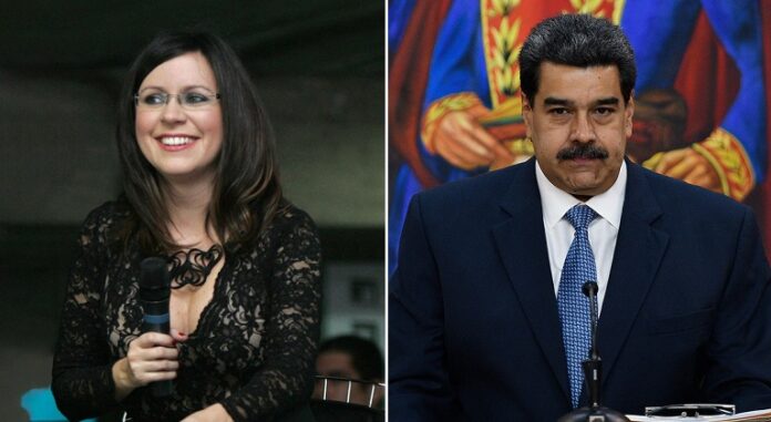 Carla Angola y Nicolás Maduro
