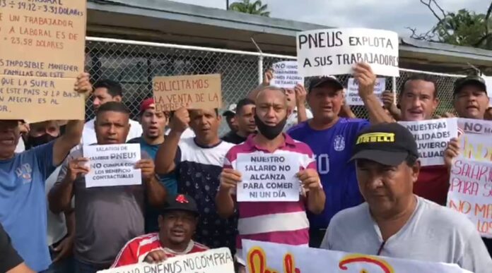 Protesta trabajadores antigua Pirelli