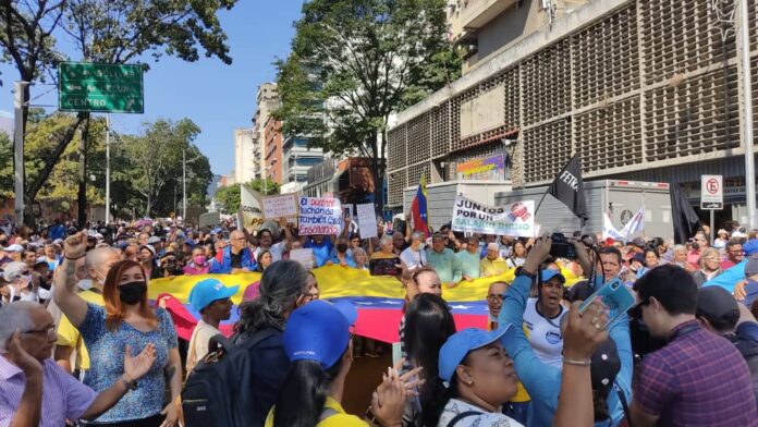 Docentes en protesta - trabajadores de Venezuela