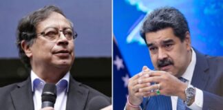 Gustaco Petro y Nicolás Maduro