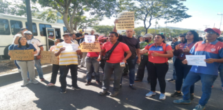 protesta trabajadores de Hidrocaribe