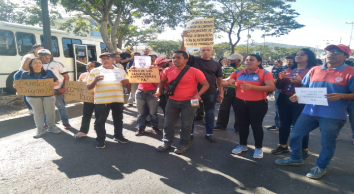 protesta trabajadores de Hidrocaribe