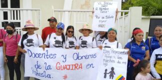 protesta de maestros de la Guajira