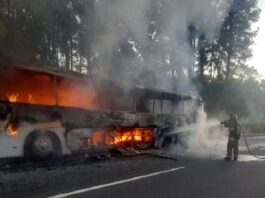Autobús incendiado Panamá