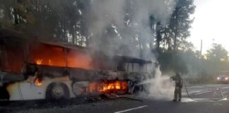 Autobús incendiado Panamá