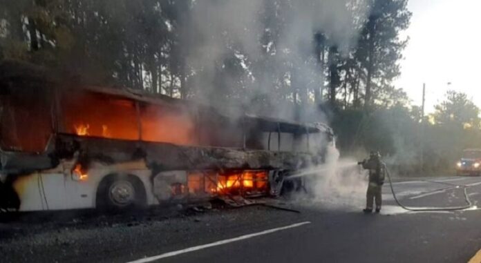 Autobús incendiado Panamá