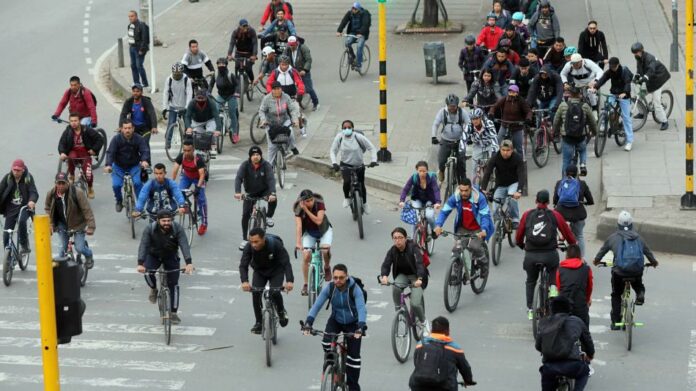 Bicicletas en Bogotá - día sin carro