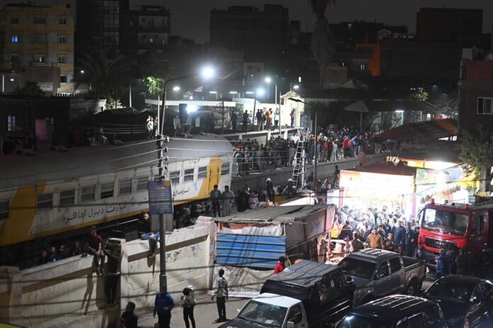 Accidente de tren en Caliubia, Egipto.