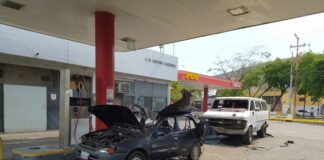 carros se incendia por gasolina mala en el Zulia