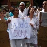 Protesta de profesionales de la enfermería