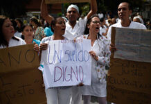 Protesta de profesionales de la enfermería
