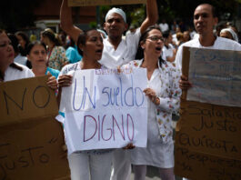 Protesta de profesionales de la enfermería