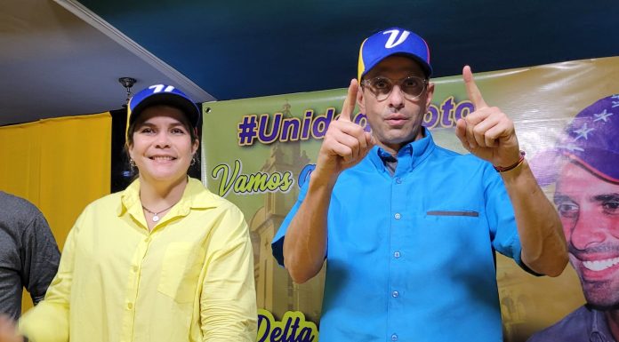 Capriles en Tucupita.