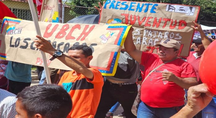 Marcha del chavismo en La Victoria, Apure