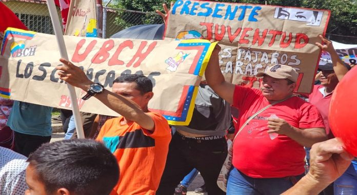 Marcha del chavismo en La Victoria, Apure