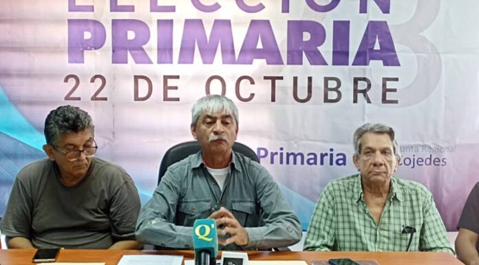 El presidente de la Junta Regional de la CNPrimaria en el estado Cojedes, José Gregorio Landaeta