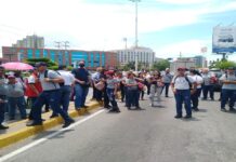 Protesta de trabajadores de Unicasa en Lechería, Anzoátegui