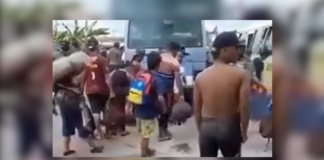 Capture del video difundido en redes de presuntos venezolanos en Guyana detenidos