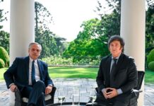 Javier Milei y Alberto Fernández