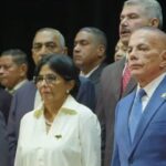 Delcy Rodríguez y Manuel Rosales
