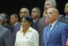 Delcy Rodríguez y Manuel Rosales