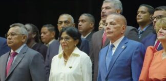 Delcy Rodríguez y Manuel Rosales