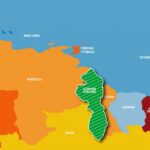 Mapa con el Esequibo