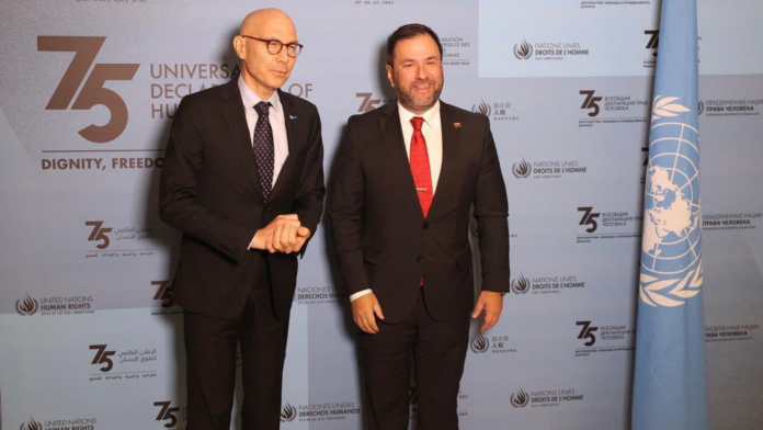 El canciller de la República, Yván Gil, sostuvo un encuentro con el Alto Comisionado para los Derechos Humanos de la Organización de Naciones Unidas (ONU), Volker Türk.