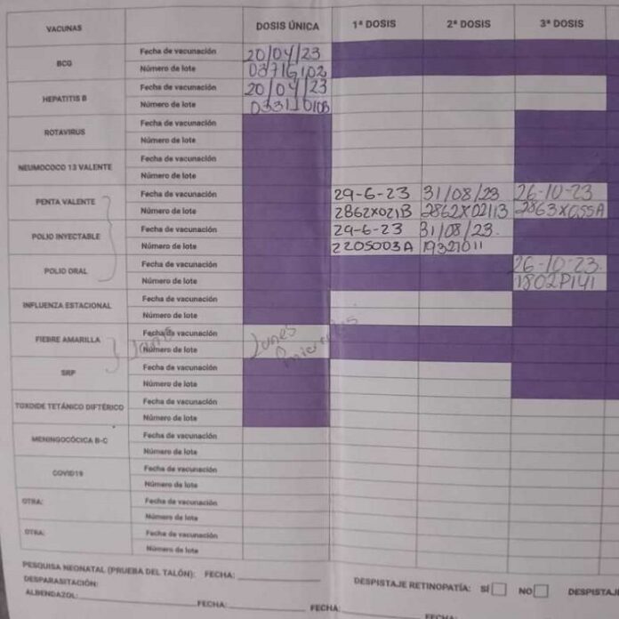 Vacunación de niños en comunidades de Tucupita