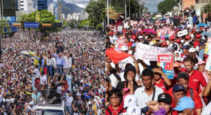 Oposición y oficialismo salieron a las calles a un mes de las presidenciales manifestaciones