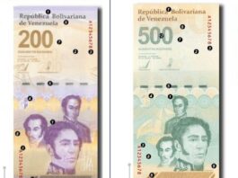 Nuevos billletes del cono monetario en Venezuela
