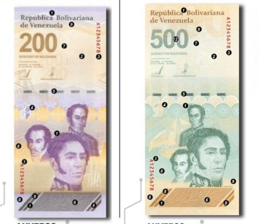 Nuevos billletes del cono monetario en Venezuela