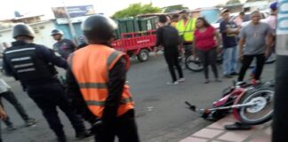 Accidente de moto en San Fernando