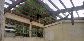 Escuela sin techos en Guajira