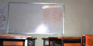 Salón de clases en una escuela de Tucupita