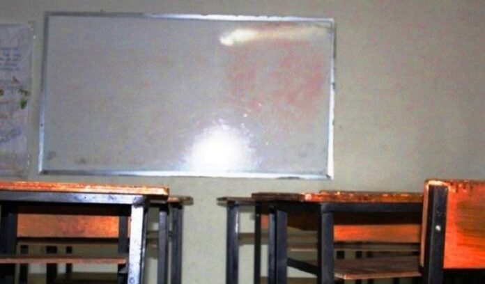 Salón de clases en una escuela de Tucupita