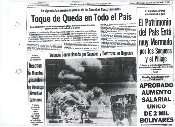 El Caracazo, estallido social