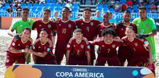La selección nacional de fútbol playa de Venezuela cayó ante Argentina.